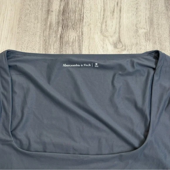 Abercrombie & Fitch Square Neck Bodysuit Gray Size M - Picture 3 of 3